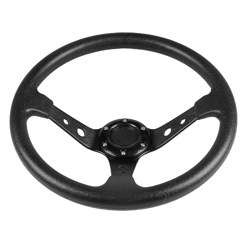 Car Modified 14 Inch 350MM Universal Steering Wheel Racing Game Competitive Steering Wheel (Black): Default Title