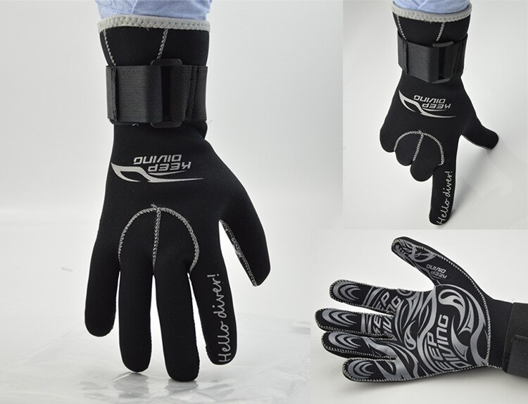 Guantes de neopreno de 3MM para buceo, equipo de esnórquel, antiarañazos, mantiene el calor, Material de traje de buceo, pesca submarina, para invierno