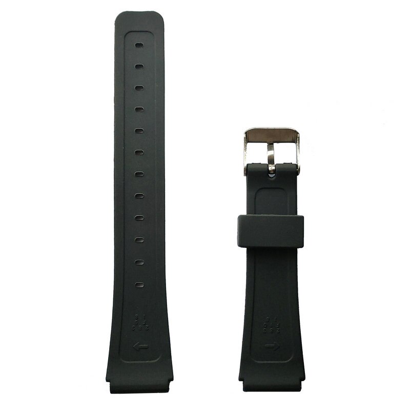 Correa de repuesto para reloj Casio F-91W de 18mm, correa de plástico de resina negra para reloj de pulsera con pasadores, hebilla de Metal F91 F91W