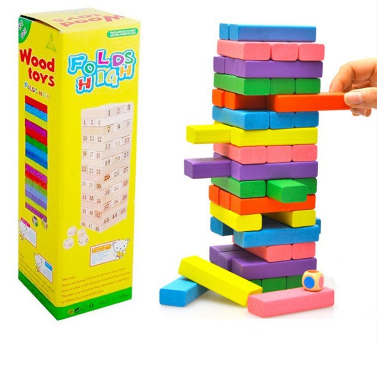 Pädagogische Holz-Gummibaumholzblöcke Frühkindliches Lernspielzeug Digitaler Turm-Baukasten Eltern-Kind-Spiel: schwarz