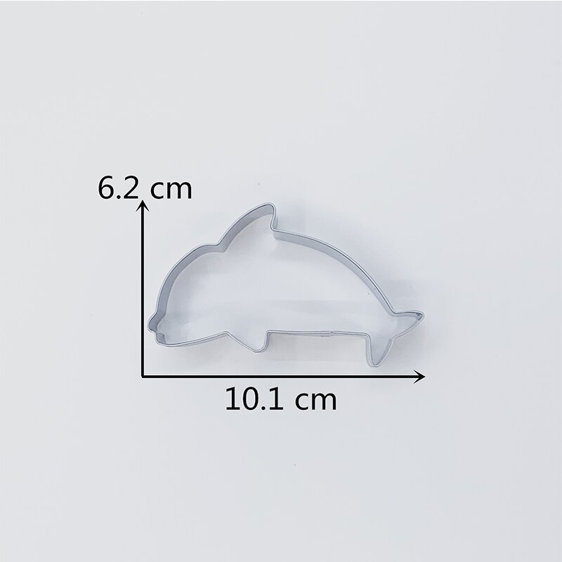 KENIAO Dolfijn Cookie Cutter voor Kinderen Verjaardagsfeestje-Biscuit/Fondant/Gebak/Brood Cutter-10.1 x 6.2 cm-Rvs