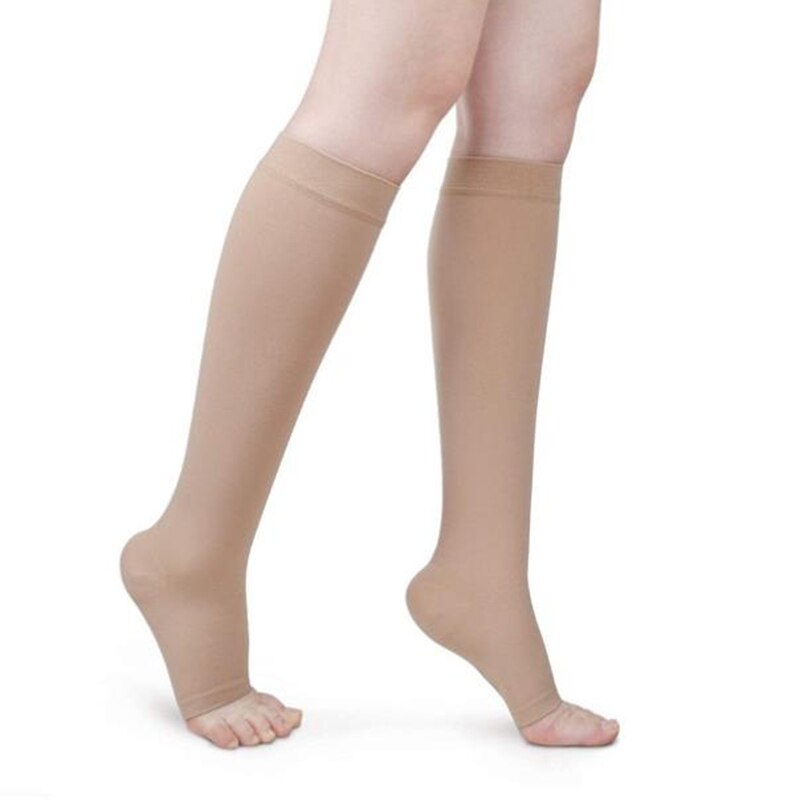 Calza a compressione per ginocchio alto supporto uomo donna sollievo dal dolore circolazione della pressione calza morbida per vene Varicose