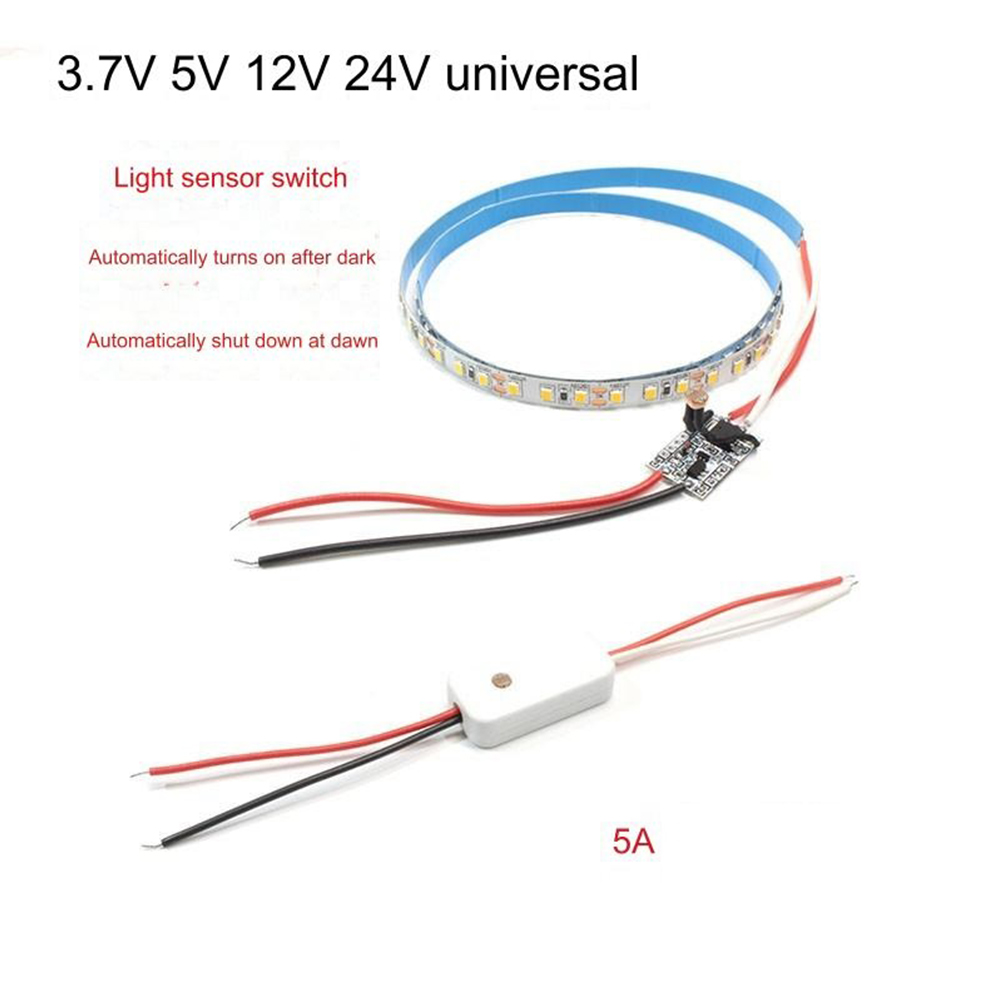 Zeitschaltuhr Lichtsensorschalter Automatisch DC 5V 12V 24V Elektrische Schalter Lichtsensor Fotosteuerung Praktisch