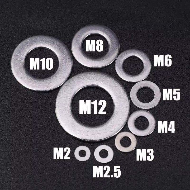 684/180 peças junta de parafuso de aço inoxidável porca lisa arruela fixa para kits de fixadores de reparo industrial M2-M12 arruela plana ultrafina