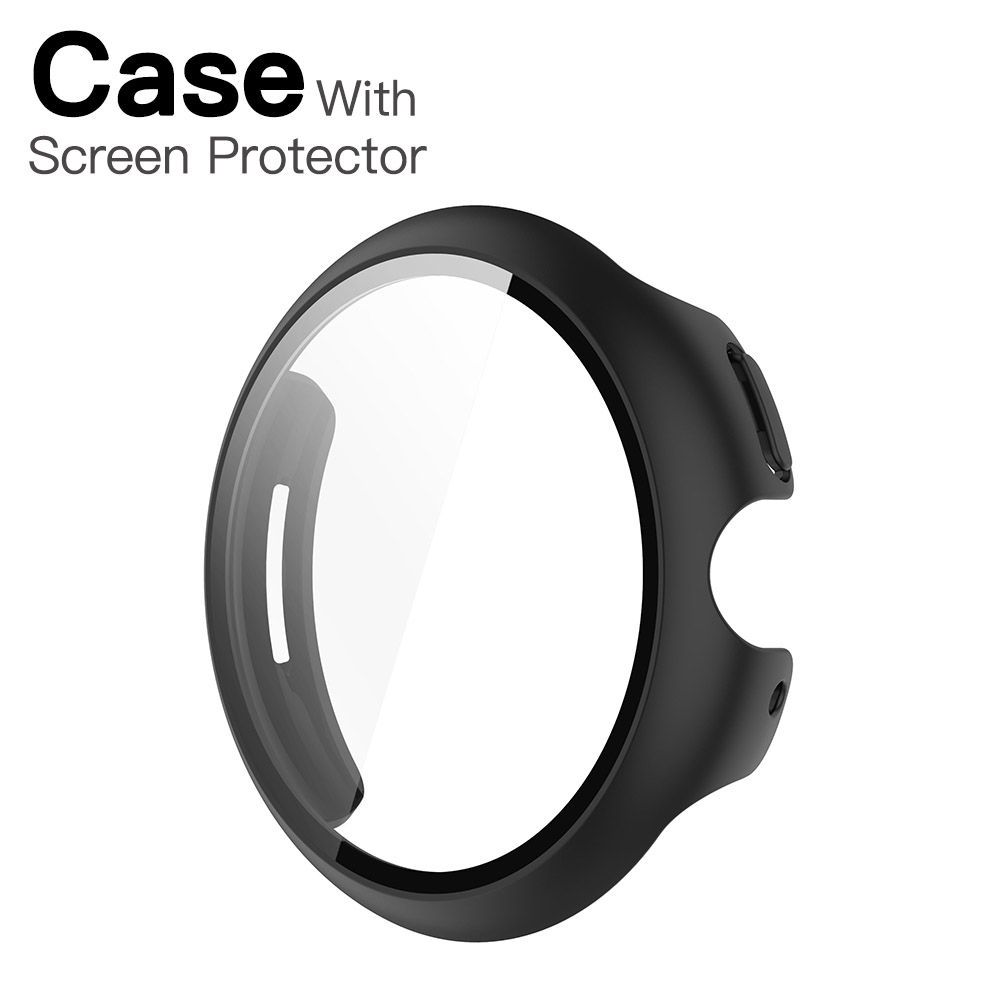 Étui + verre pour Google Pixel Watch 3, 45mm 41mm, housse de protection anti-rayures pour pare-chocs tout autour + accessoires de protection d'écran