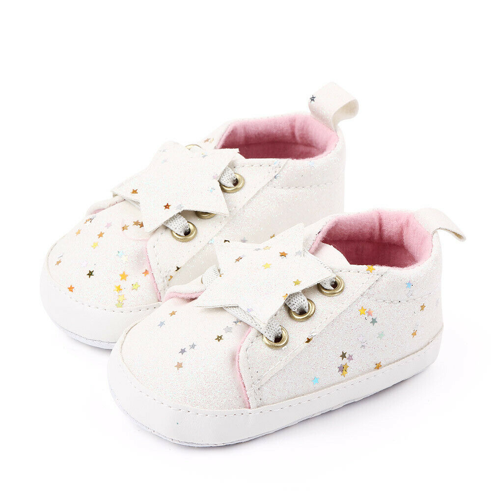 Newborn Baby Girls Shoes Moccasins Solid Infant Toddler Soft Sole Crib Bebe Footwear First Walker Prewalker Ballet Dress Shoe: E / 13-18 Months