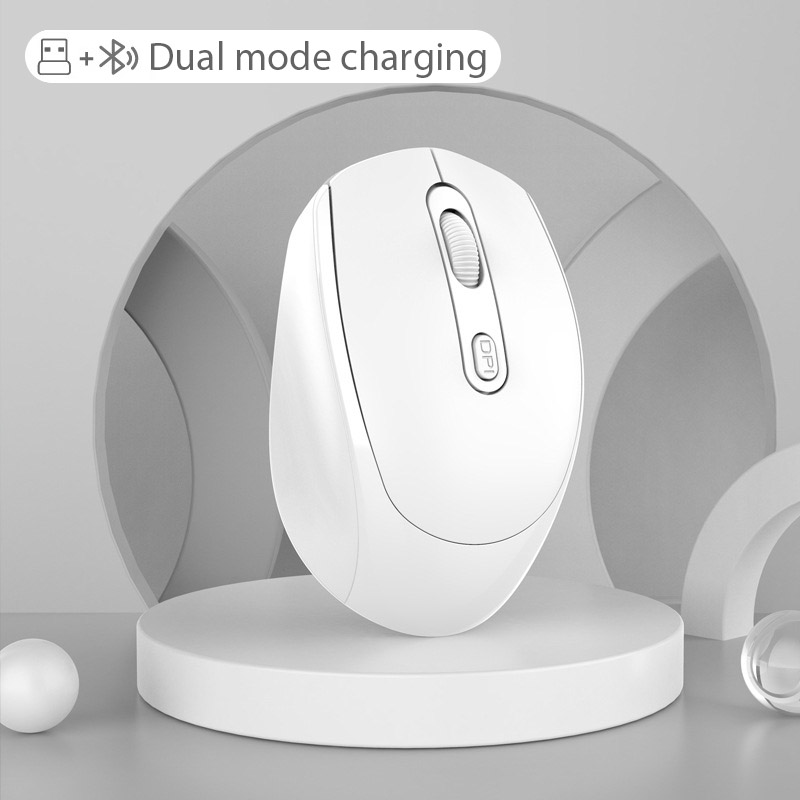 Trådlös mus bluetooth mus 2.4g dator tyst mus ergonomisk spelmus mute möss för laptop pc notebook: 007
