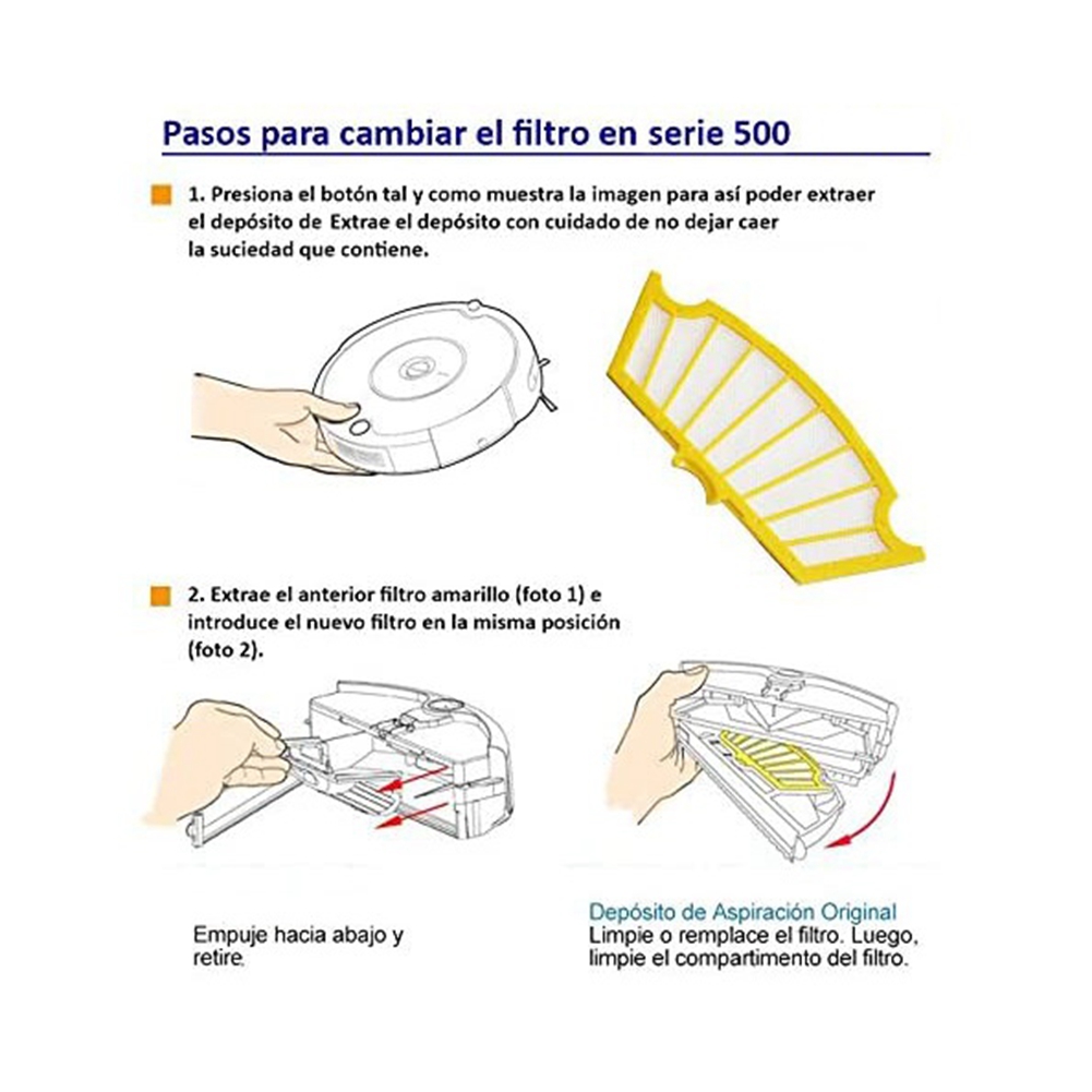 Kit de remplacement pour Roomba 500 505 521 510 530 531 532 534 535 545 550 555 560 562 564 570 570 571 575 580 581 585 595