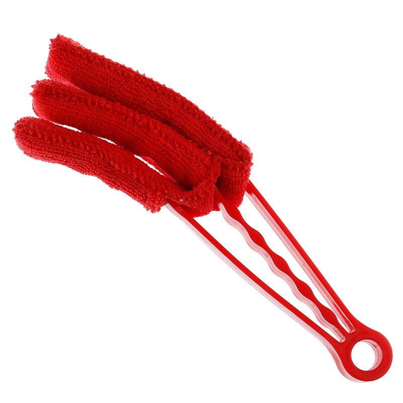Plumero con cepillos venecianos, limpiador de microfibra, cortinas, pinzas para el hogar, herramienta de limpieza para teclado de ordenador, 1 Uds.: Rojo