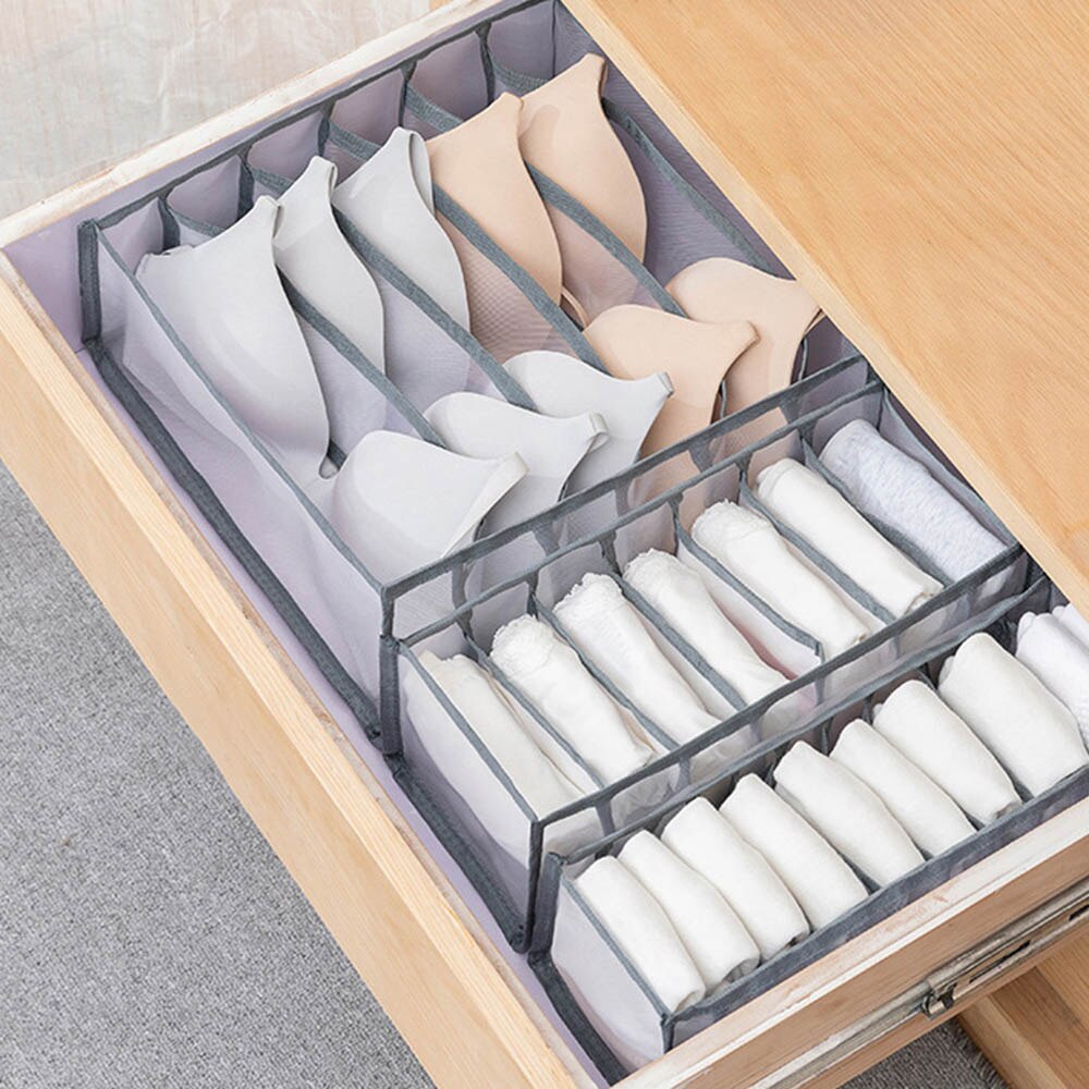 Foldable Drawer Dividers Storage Box Home Nylon Panty Drawer Closet Bed Organizers for Clothes Shoes Underwear Bra Socks Ties