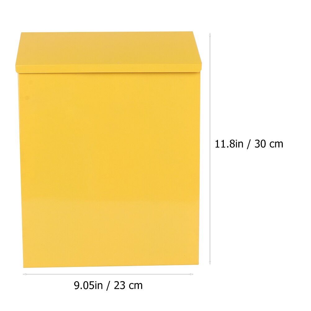1pc Wall-mounted Letter Box Mailbox American Mailbox Suggestion Box (Yellow)