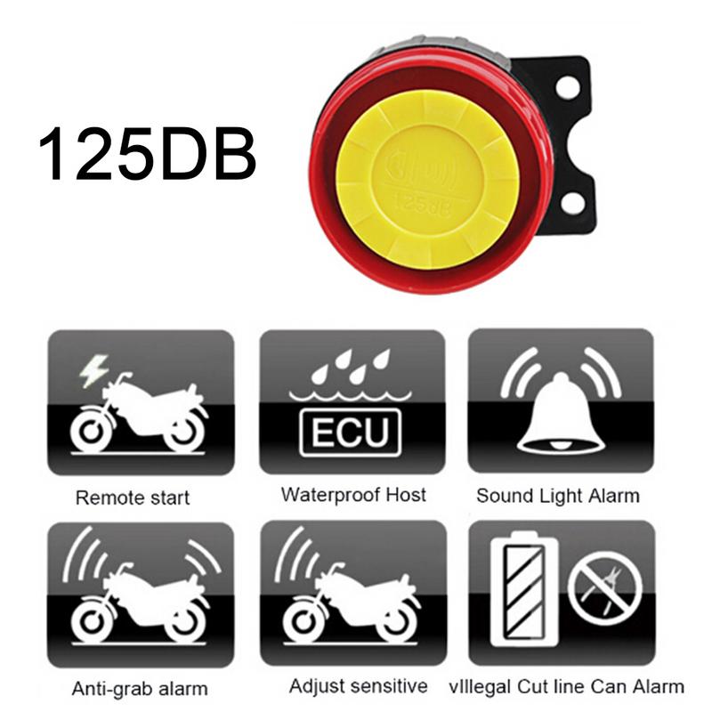 Universal- Rolle Anti-Diebstahl Sicherheit Alarmanlage 125db Motorrad Alarm System Zwei-weg Mit Motor- Starten Fernbedienung Schlüsselbund