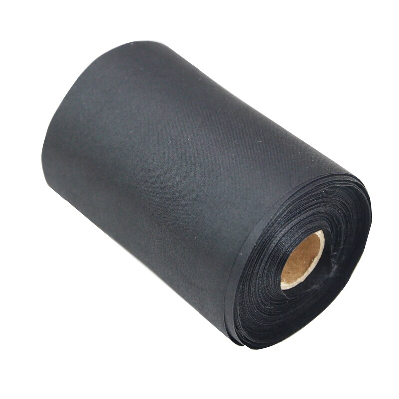 (20 meter/rol ) 100mm enkelzijdig satijnen lint band decoratie kerstlint kant: Zwart