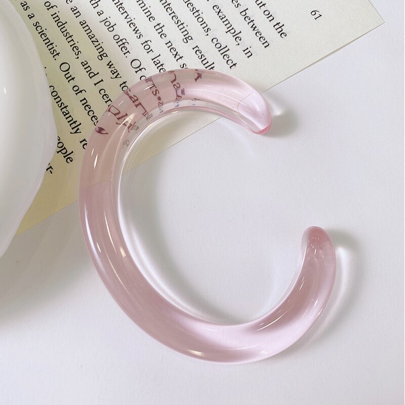 Braccialetti con ciondoli trasparenti colorati Desinger per donna braccialetti aperti indiani in resina di grandi dimensioni per gioielli di moda in acrilico per ragazza: KB242-9