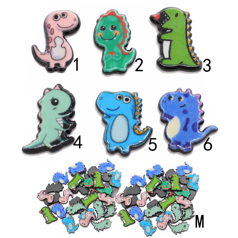 Acrylic Animals Dinosaur Flatback Resin Planar DIY Cabochons DIY Accessories Scrapbooking For Phone Case Charms