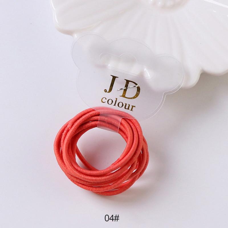 10 stuks/partij elastische haarband voor kinderen, scrunchy, kleine hoofddeksels, veelkleurige wegwerpbare rubberen band, kledingaccessoires: 04