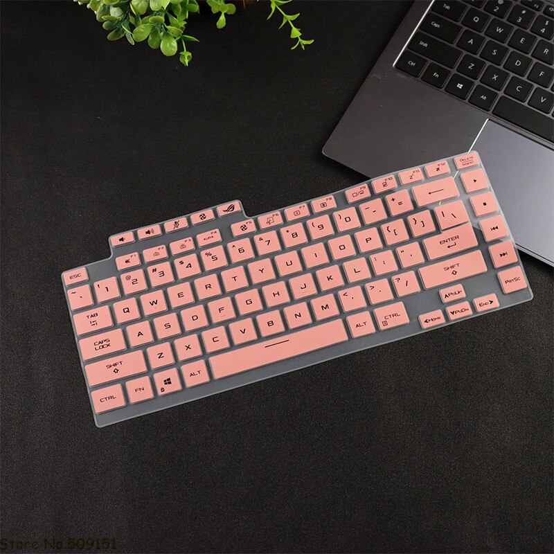 For ASUS ROG Strix G15 G513 G513X G513Q G513QR G513QM G513QY 15 15.6 inch Silicone Laptop Keyboard Cover Protector Skin Case: Pink