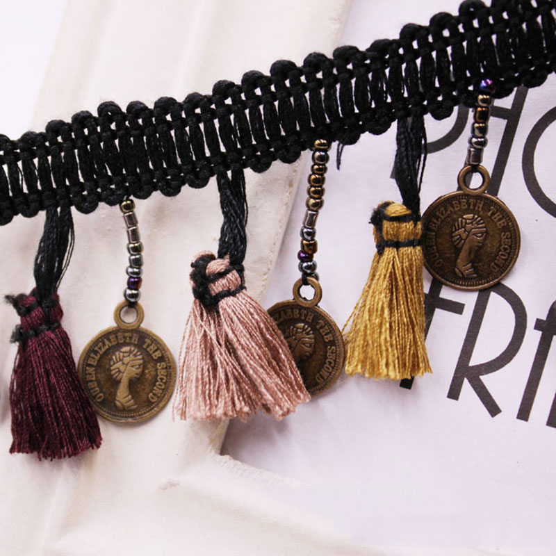 1yards/lot Tassel Fringe trim fabric tassels Fringe lace trimmings with tassels for curtains decoration DIY Sewing Accessories