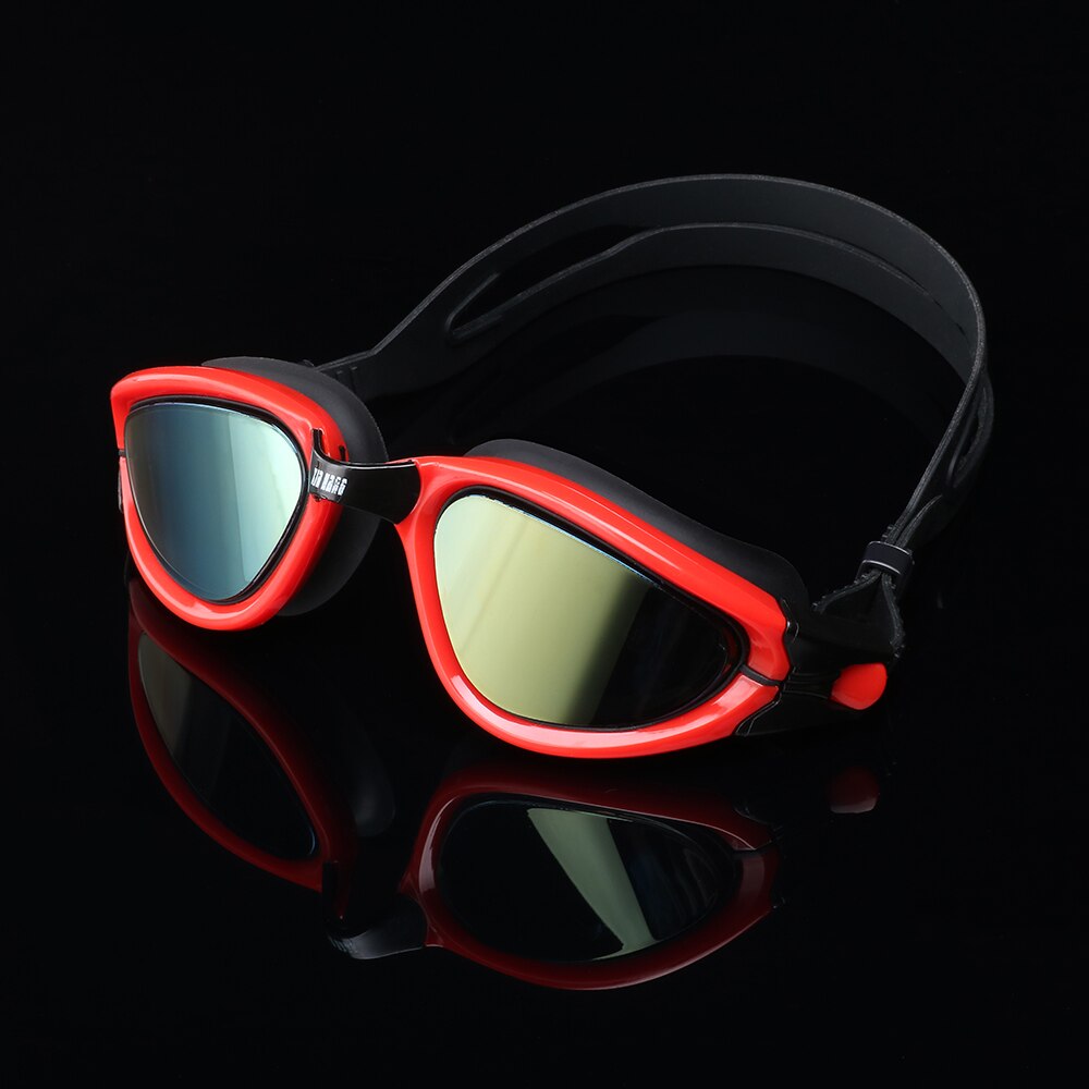 Competition Swimming Goggles Anti-fog Swim Glasses for Men Women Waterproof UV Protection Adult Pool Glasses: Red