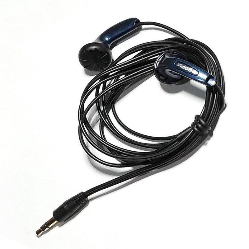 Blue/White Vido Wired Earphones Soundtrack Stereo Headset Game Headset Bass Noise Headphones Study Sports Headphone