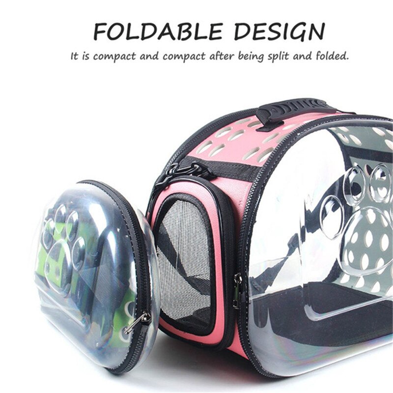 Haustier Träger Tasche Tragbare Katze Handtasche Faltbare Reise Haustier Tasche Welpen Transport transparent Schulter Hund Tasche S/L