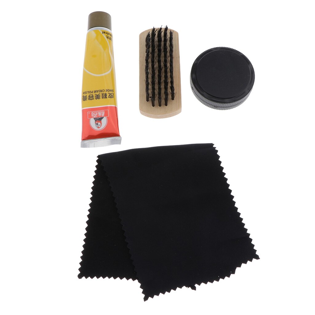 6pcs Shoe Care Kit Shoe Shine Brush Kit with Storage Case for Leather Boots