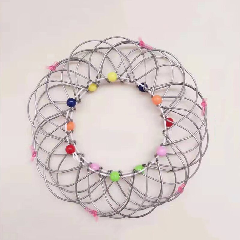 Multiple Changes Iron Hoop Ring Toy Small Iron Wire Circle Toy with Color Beads YH-17