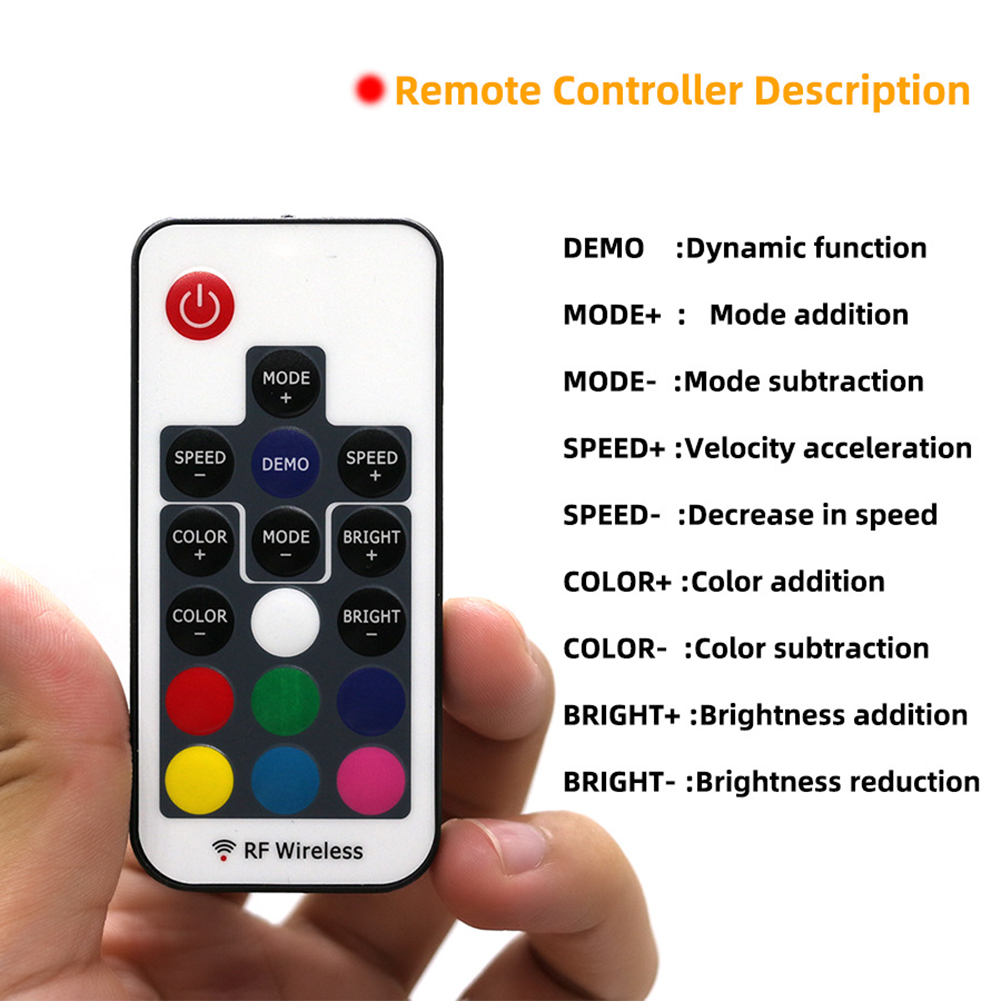 RGB LED Controller 12V SATA RF Wireless Remote Control SATA Large 4Pin RGB LED Strip Controller for PC Computer Case Lighting