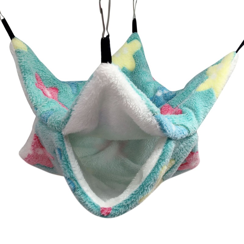 Dubbel Gelaagde Hamsterkooi Slaaphangmat Print Cavia Kleding Bed Knaagdier Hangmat Chinchilla Kooi Klein Huis: S / Donkerbruin