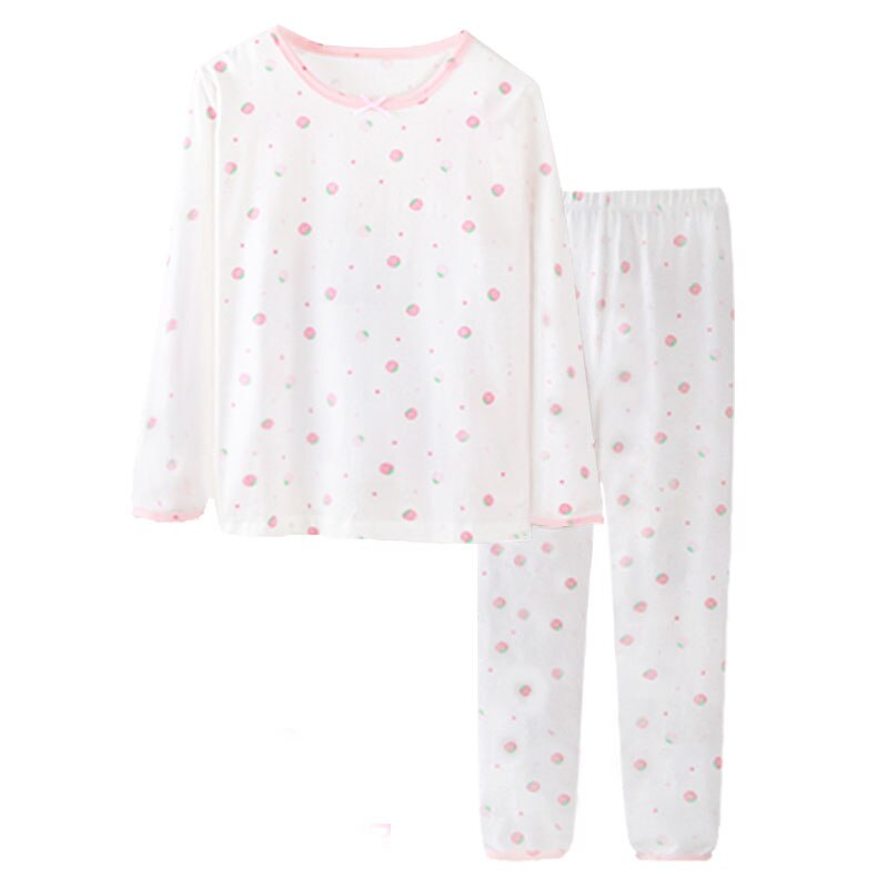 Kinderen Casual Pyjama Kleding Set Meisjes Leuke Nachtkleding Pak Sets Kinderen Lange Mouwen + Broek 2 Stuk Katoen pyjama Sets: A2 / 90