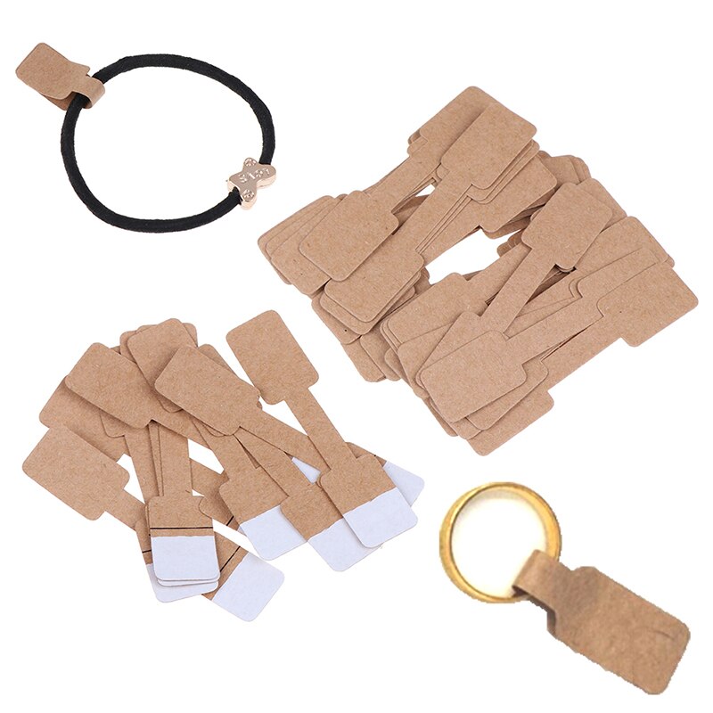 ! Etiquetas para anillos y collares etiquetas de papel de etiquetas cuadradas en blanco, Tarjeta para presentación de joyas, etiquetas colgantes, 50 Uds./100 Uds.