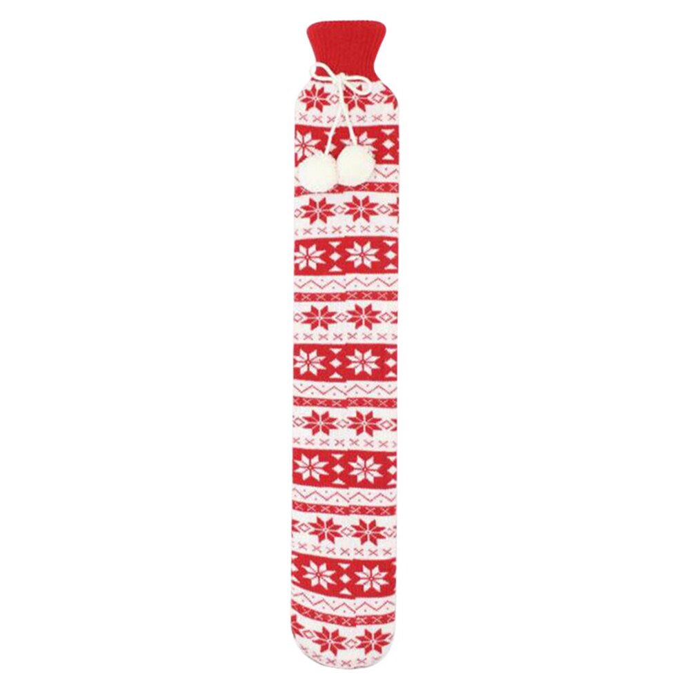 52cm Removable Cover Fur Rubber Water Bottle Extra Long Christmas Water Bottles Bag For Waist Hand Foot Warming: L
