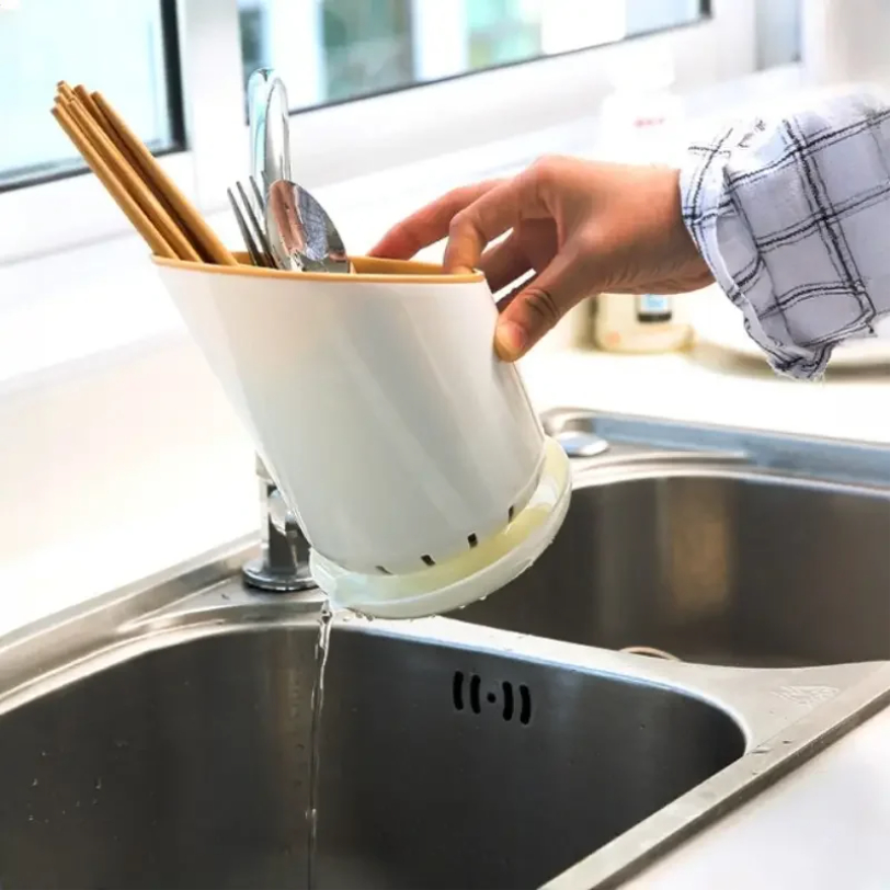 1pc Besteck Lagerung Halfter Kunststoff Abtropffläche Ablauf Behälter Trocknen Gestell Geschirr Tisch Messer Löffel Gabel Container Küche Werkzeug