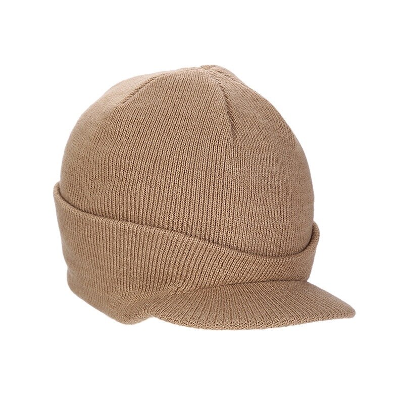 Casquettes pour hommes avec visières, chapeau de Ski à tricoter, en laine, Style militaire, garde au , couvre-chef pour les voyages en plein air, alpinisme: Kaki