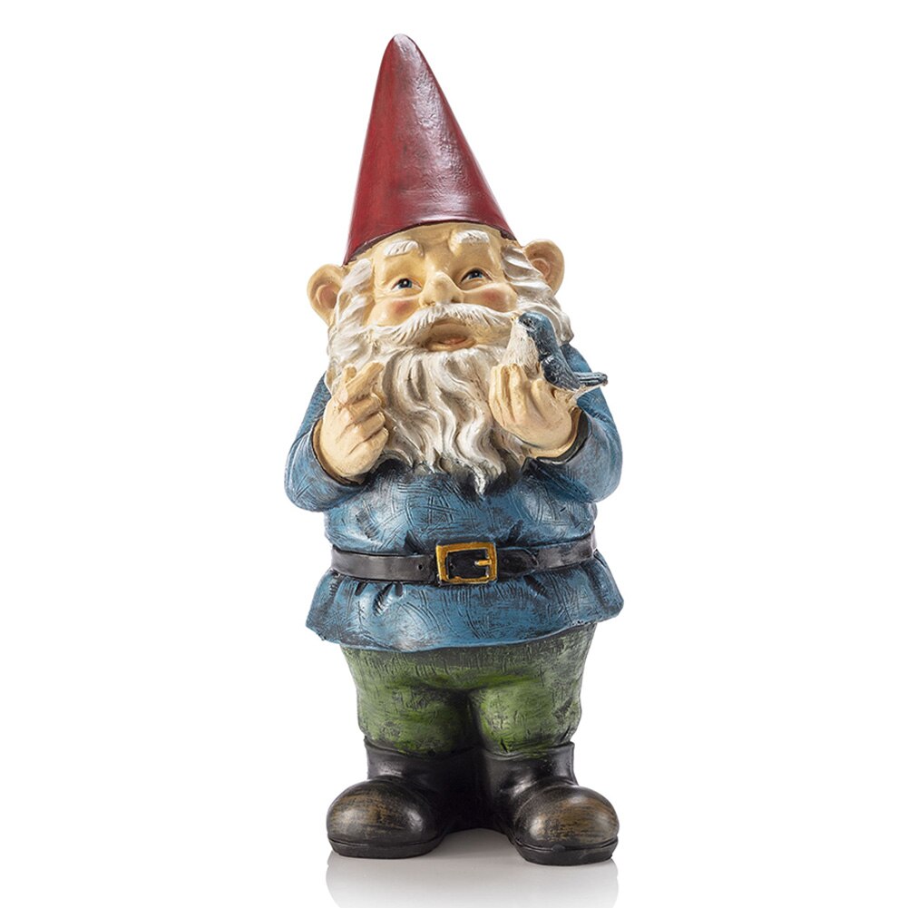 Funny Gnome Ornaments Garden Gnome Statues Resin Dwarf with Cannon Sculpture Yard Decoration Home Garden Statue Decoration: J