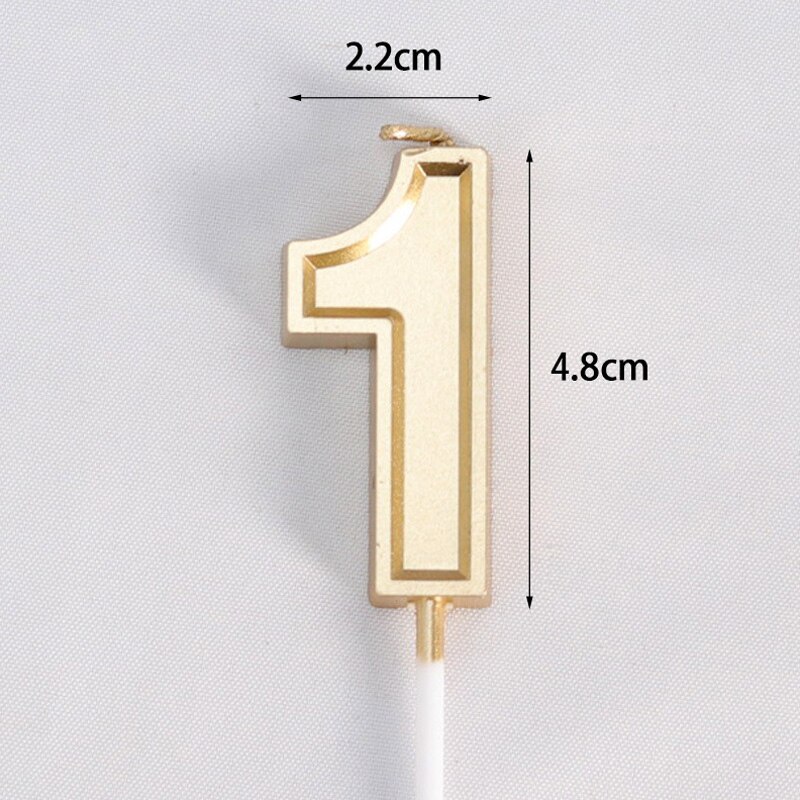 Gold Happy Birthday Number Cake Candles 0 1 2 3 4 5 6 7 8 9 Cake Topper Kids Girls Boys Bar Baby Party Supplies Decoration