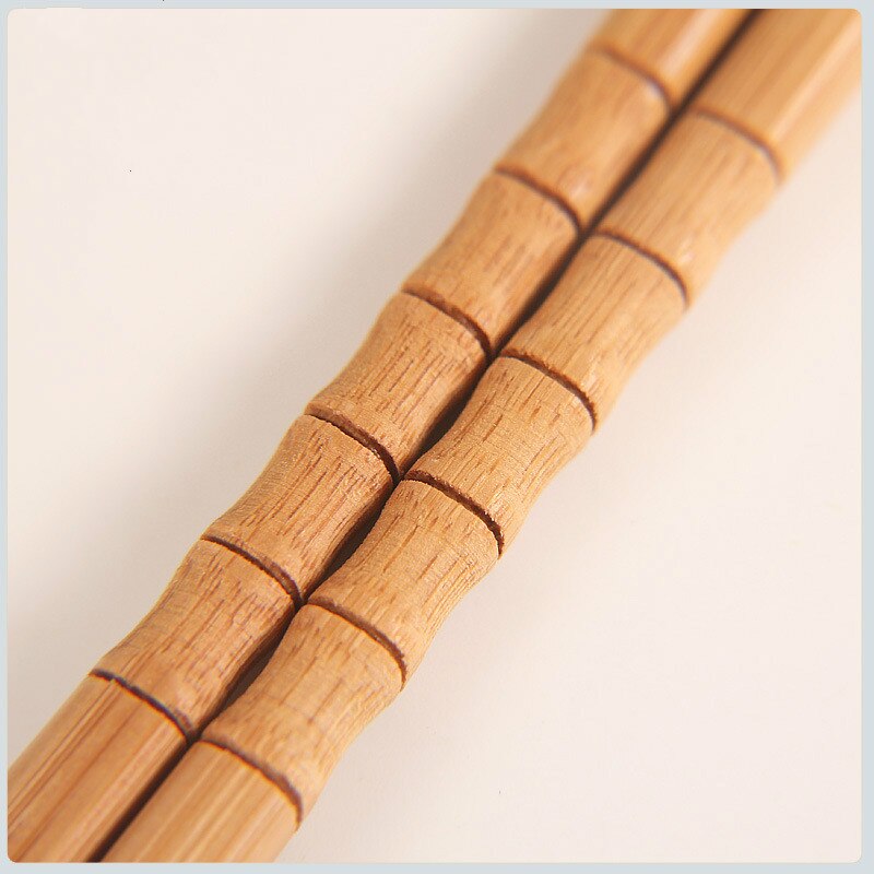 Palillos de madera de bambú Natural hechos a mano, palillos chinos saludables para picar carbonización, palitos reutilizables para comida de Sushi, vajilla de , 5 pares