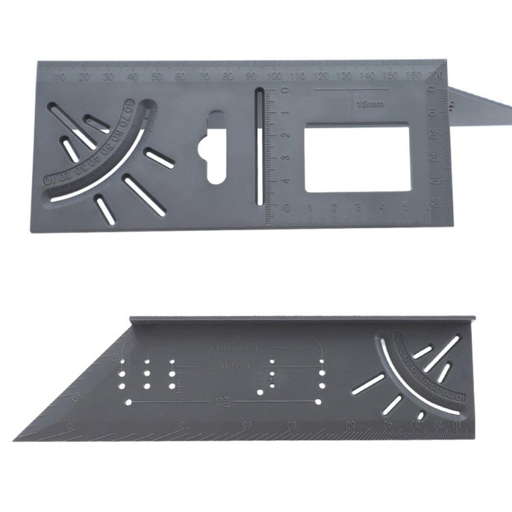3D Mitre Angle Measuring Ruler Scribe Mark Line Gauge Carpenter Ruler Square Layout Miter 45 And 90 Degrees Woodworking Scribe