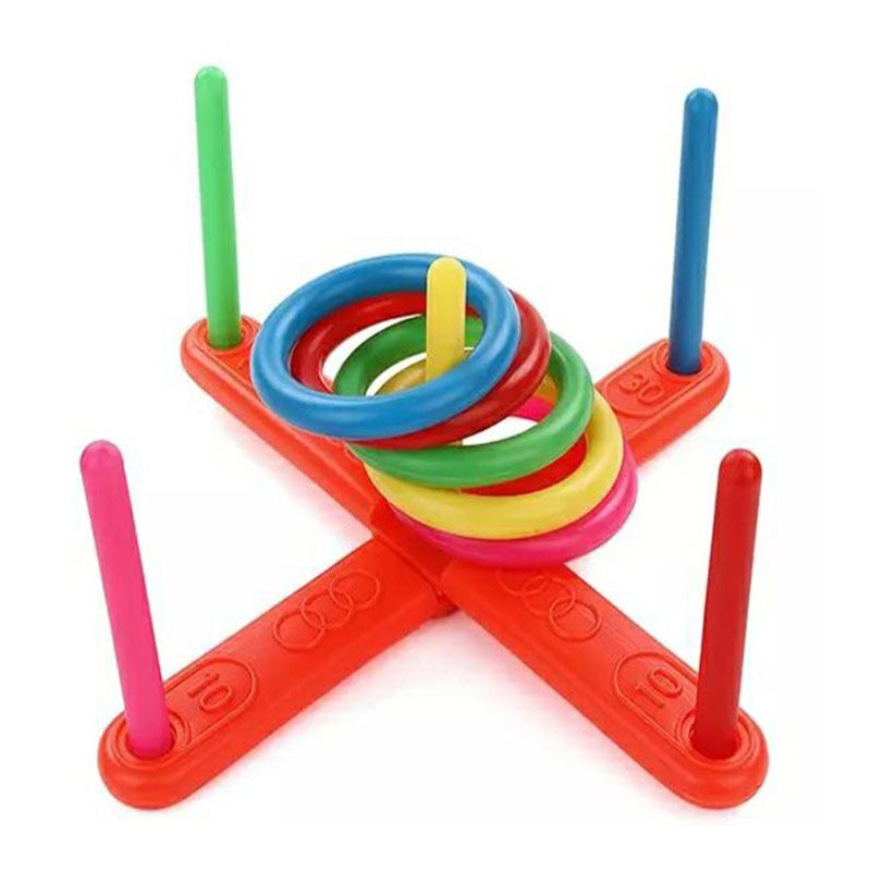 1 ensemble de jouets de Sport de plein air amusants pour enfants, anneau de cerceau en plastique, jeu de jardin, jouet de piscine, jeux Parent-enfant amusants d&#39;intérieur