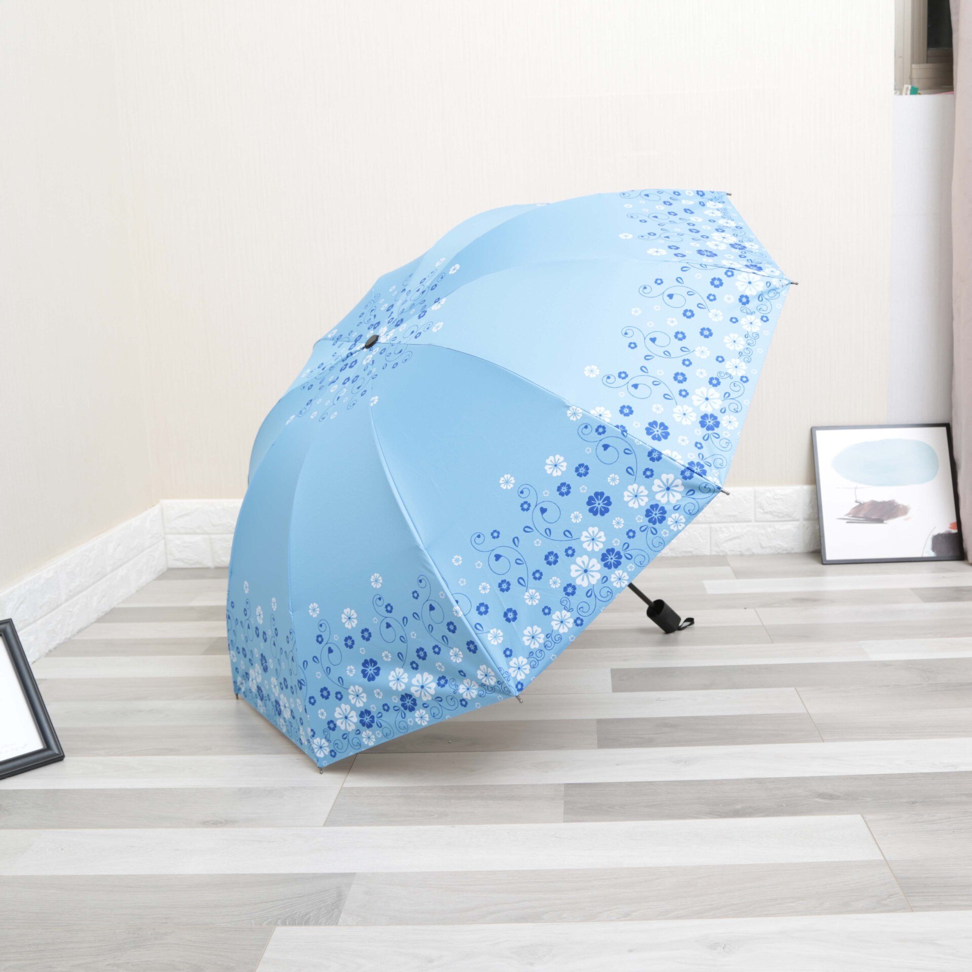 Meisje Paraplu Regen Vrouwen Mannen 3 Vouwen 10 Ribben Winddicht Studenten Paraplu Parasol