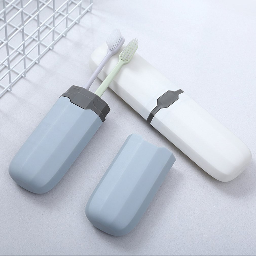 Travel Toothbrush Case Box Plastic Portable Toothbrush Holder Toothpaste Storage Box Denture Brush Case