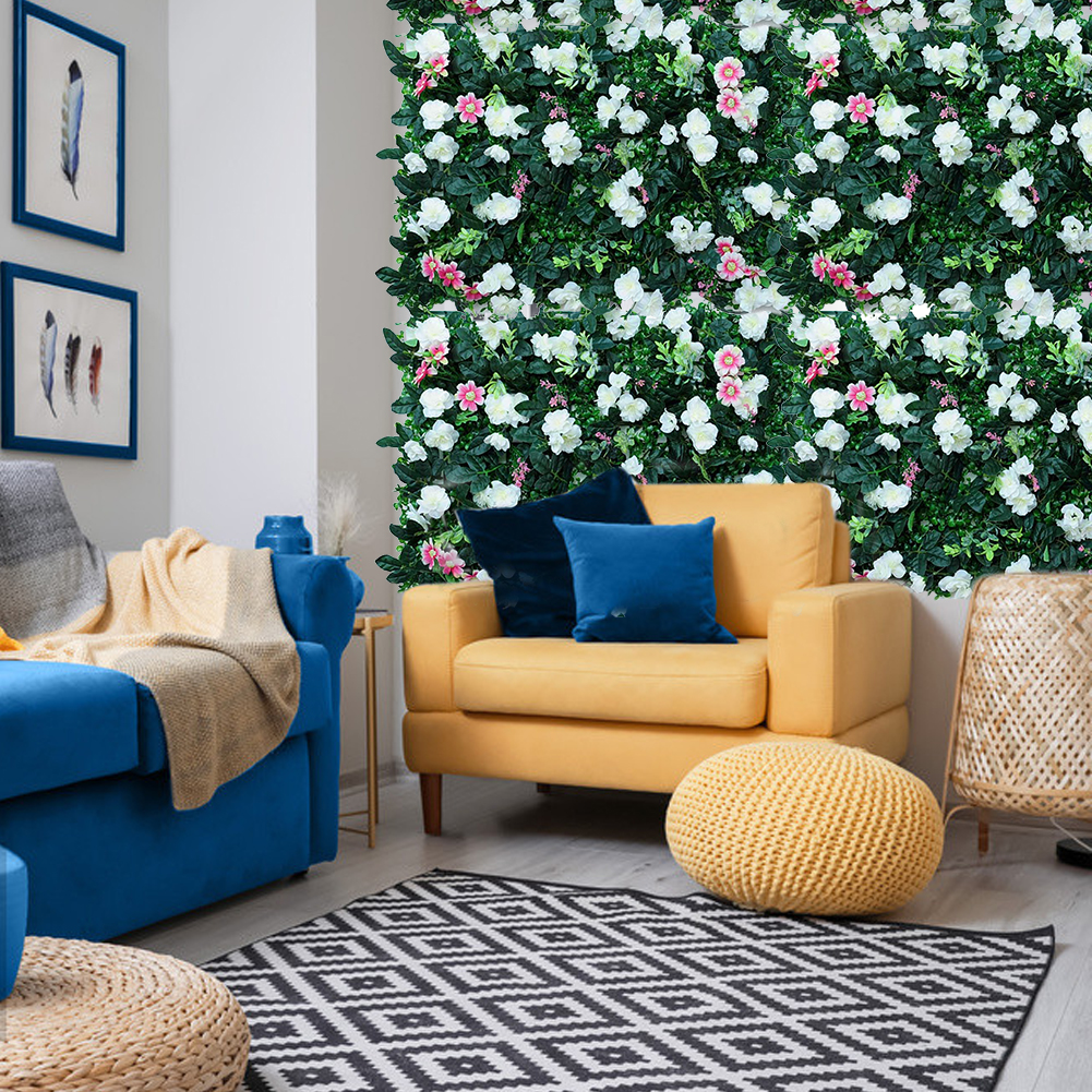 40x60CM Artificial Rose Leave Hedge Panel UV Protected Privacy Fence Screen For Outdoor Garden Backyard Wedding Decoration