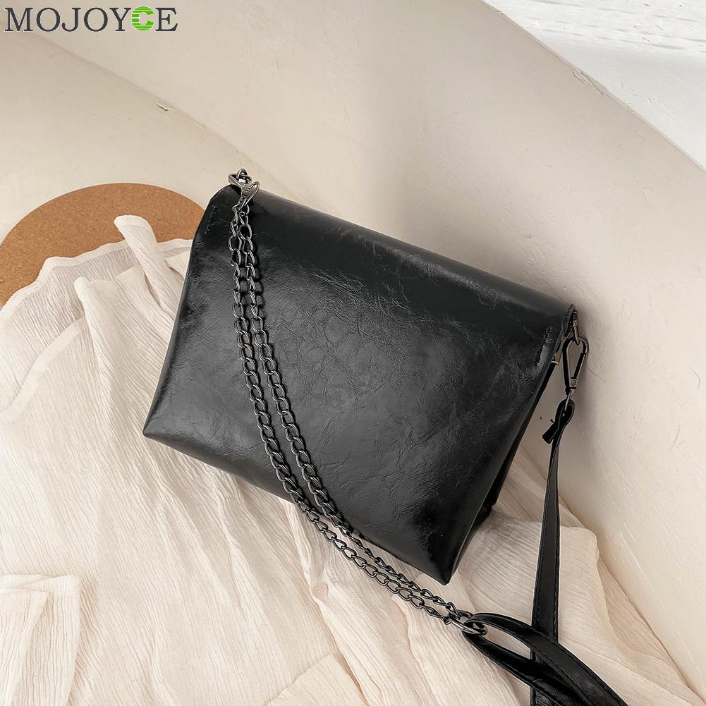 Schoudertassen voor dames, messenger crossbody tassen, dames retro pu leer, kettingslot gesp, dames handtassen