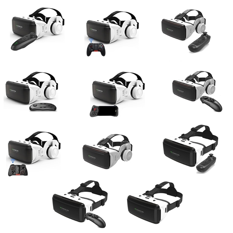 Mini VR originale realtà virtuale scatola di occhiali 3D Stereo VR -Google cartone Smartp cuffia casco per-ios-Smartphone Android, B