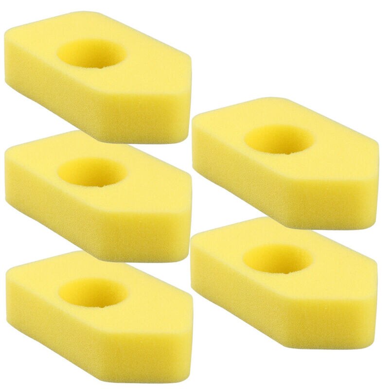 5 filtros de ar amarelos dos pces para briggs & stratton 698369 5088d 5088h 5086k 4216 5099 filtro de ar amarelo da espuma