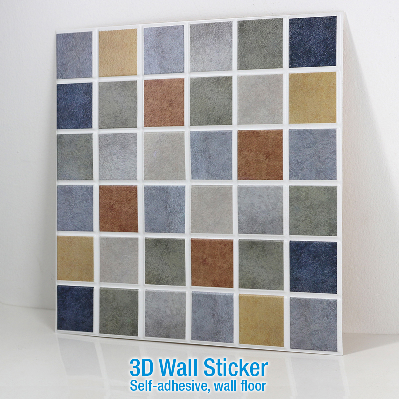 30 x 30cm 3d väggklistermärken självhäftande stick vägg golv kök toalett vägg klistermärken mosaik kakel balkong golv kakel slip