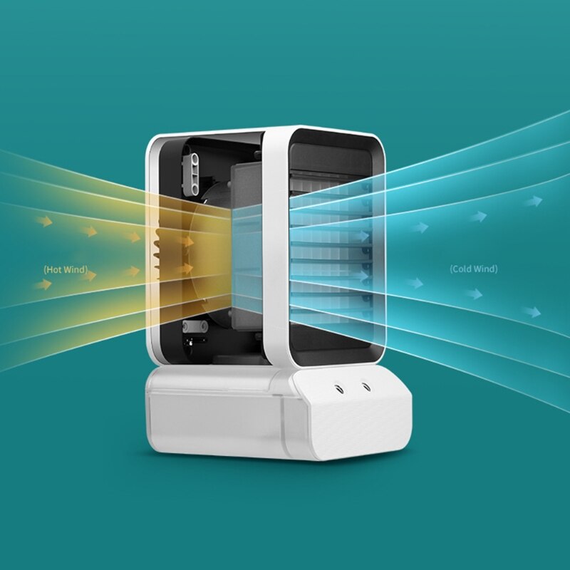 Portable Cooling Fan Personal Space Rapid Refrigeration Air Cooler Misting Timing Low Noise Mute Fan for Home Office