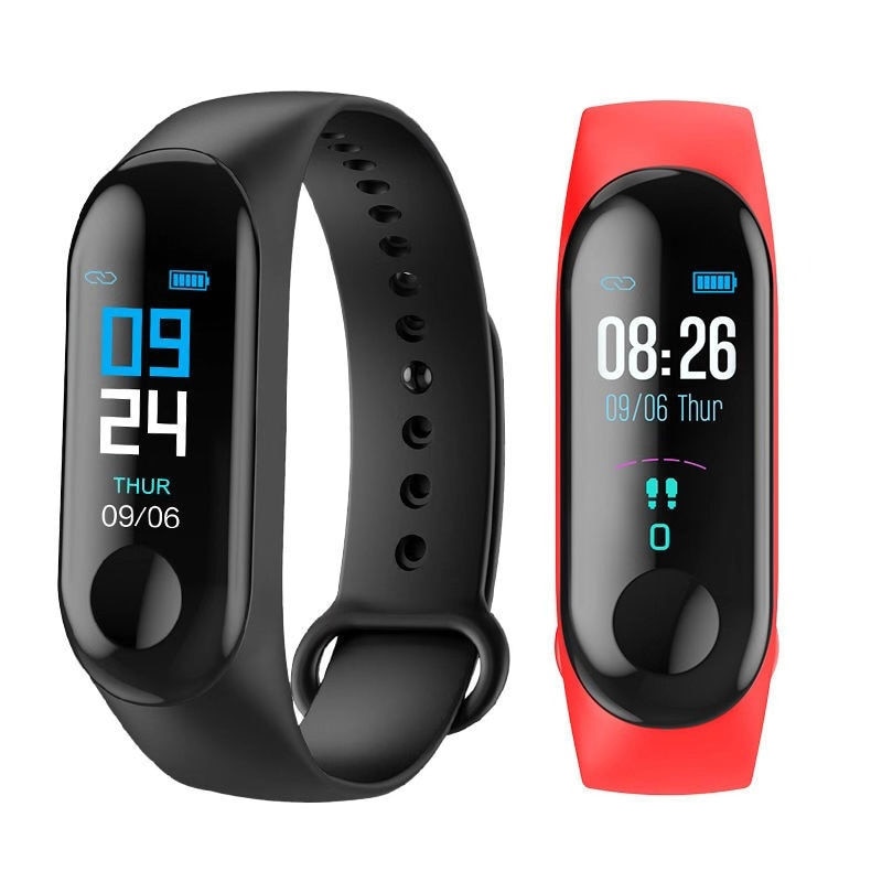 M3 plus pro smart band stor färgskärm intelligent armband fitness tracker stegräknare blodtrycksklocka för iphone xiaomi