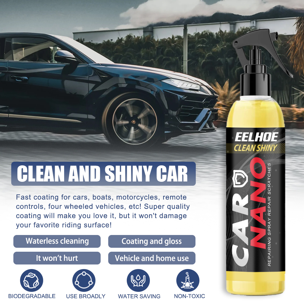 Spray de cire liquide anti-rayures pour verre de voiture, 250ML, produit de polissage hydrophobe hybride pour voiture