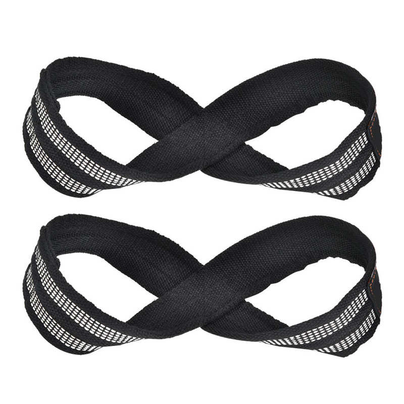 BEAR GRIP Sangles Haltérophilie Figure 8 Elite – Coton Résistant, Confort Poignet, Pour Strongman Et Musculation